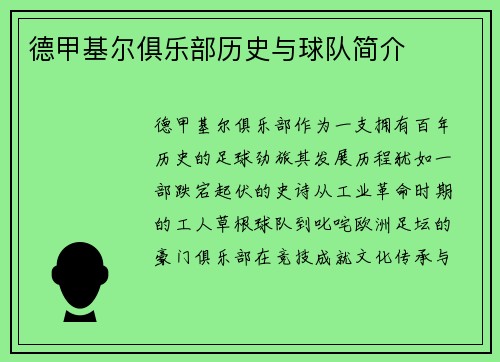 德甲基尔俱乐部历史与球队简介