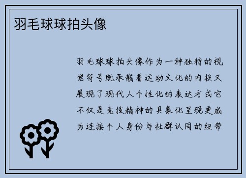 羽毛球球拍头像
